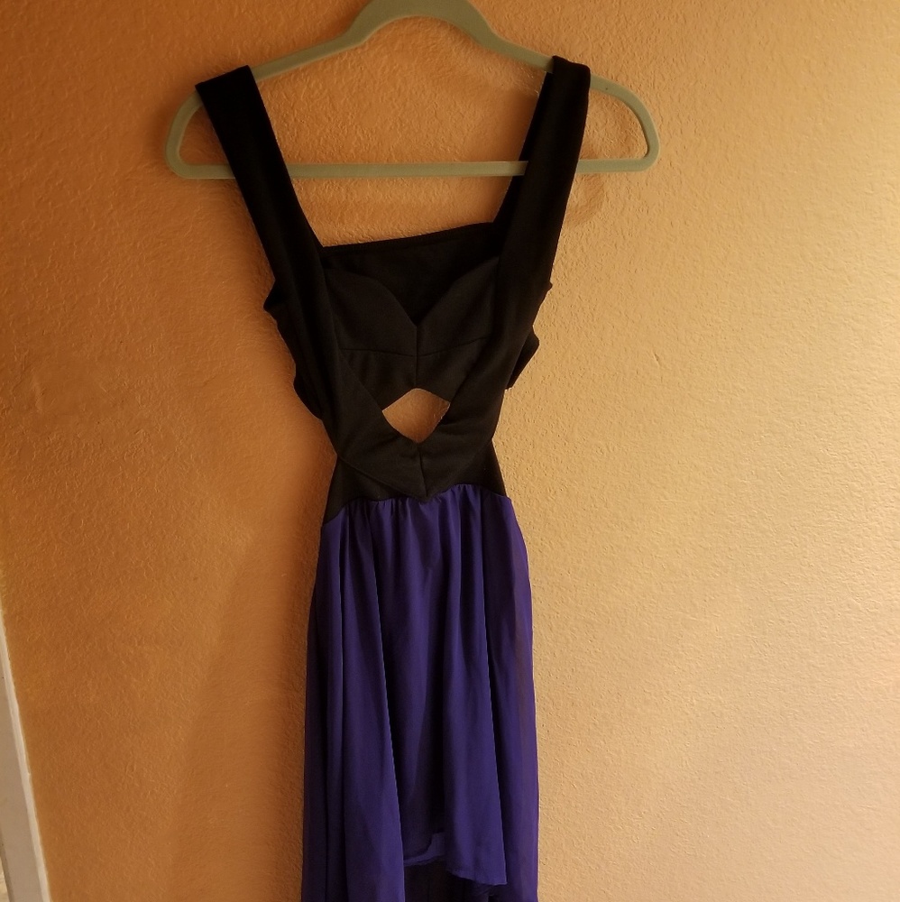 Foreign Exchange High-to-Low cut out dress